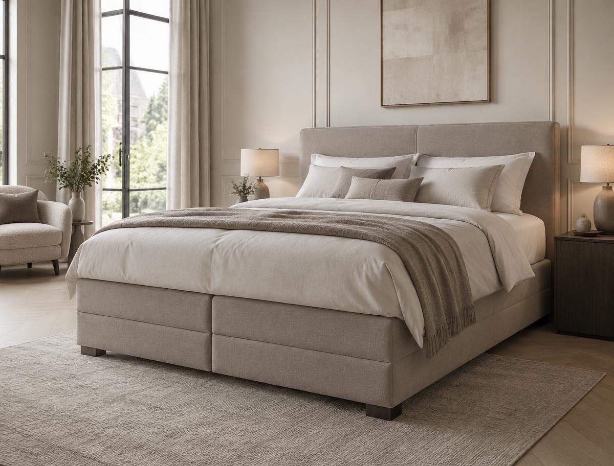 Boxspring ergonomique Omni Finesse, cadre, lit et matelas à ressorts