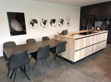 Projet de cuisine moderne à Oupeye, vue d'ensemble