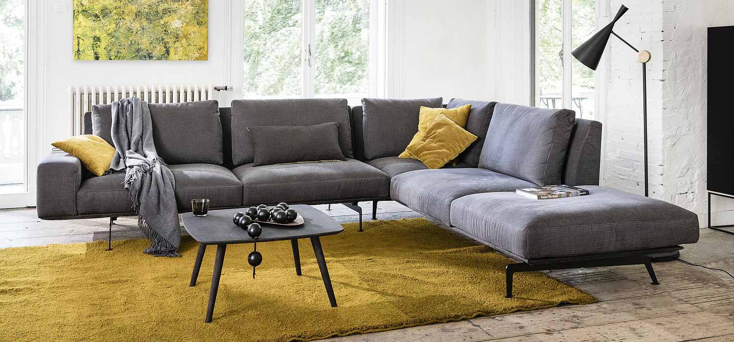 Passe Partout Zico, divan d'angle en tissu