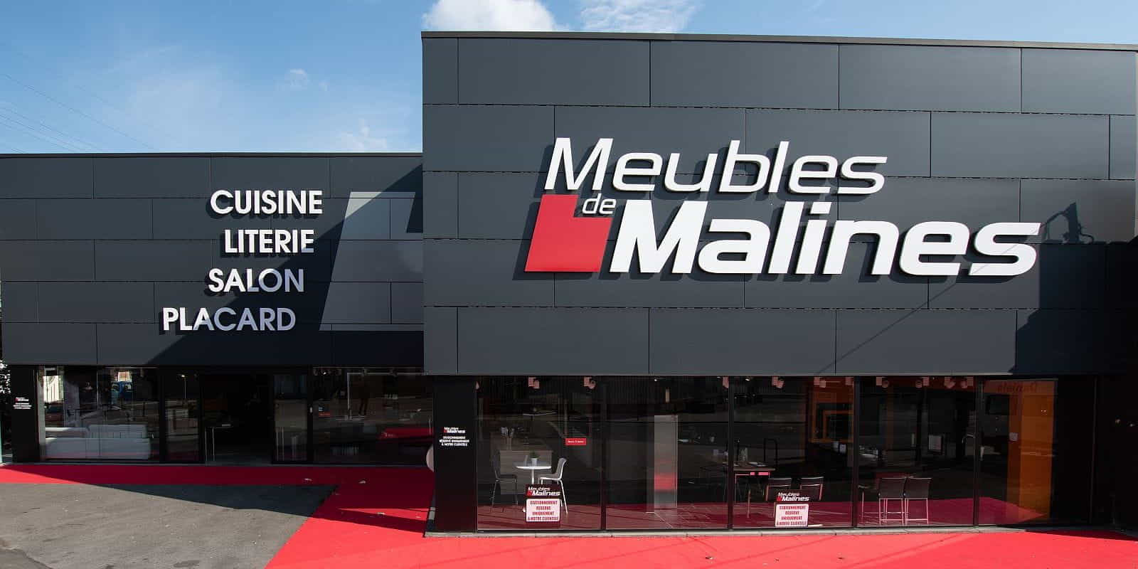 Façade du magasin Meubles de Malines à Herstal